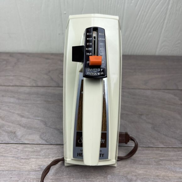 Vintage Sunbeam Heavy Duty Burst Of Power Mixmaster Electric Hand Mixer 5 Speed - Picture 9 of 9